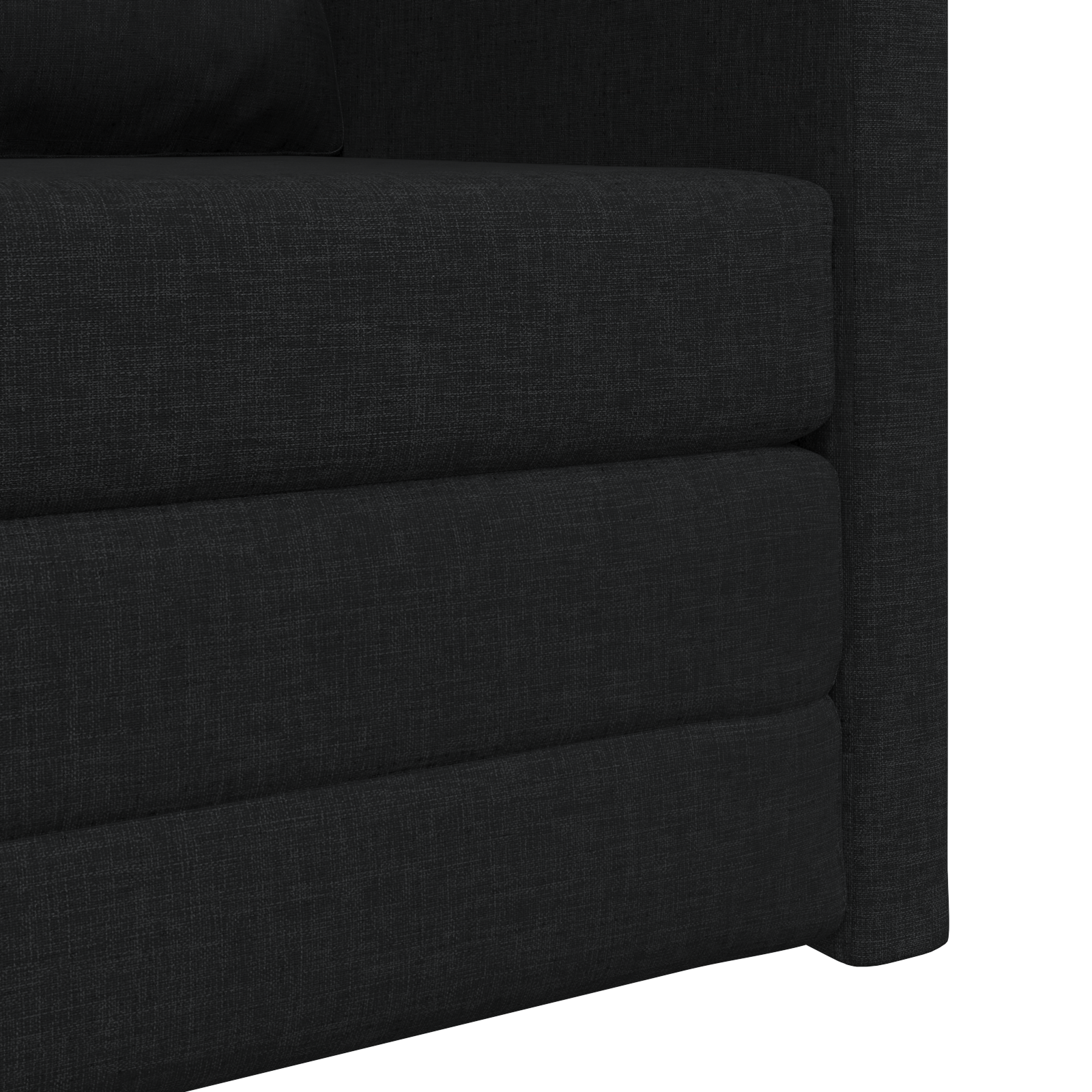 Divano Letto 2 in 1 Nero 74x77x81 cm Tessuto