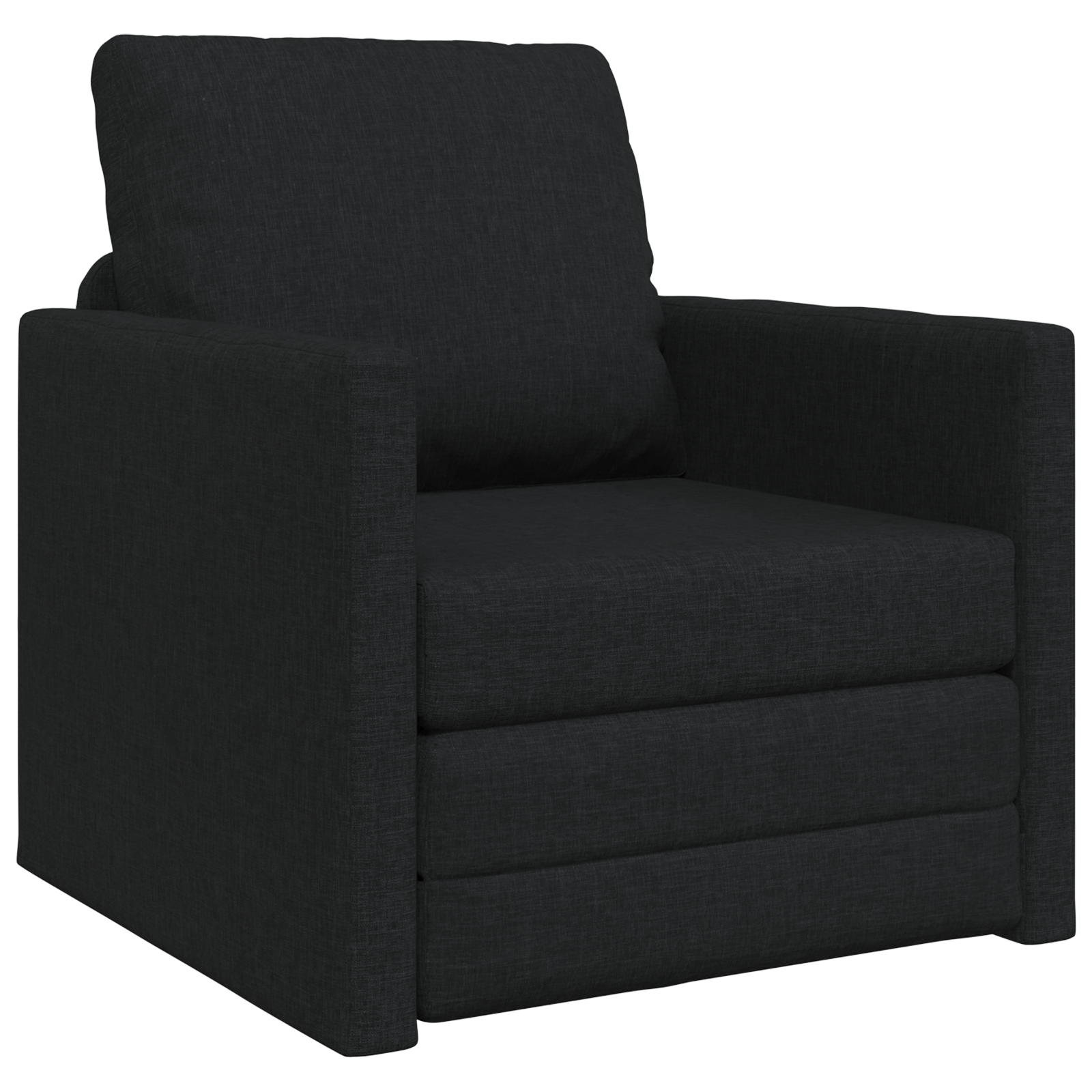 Divano Letto 2 in 1 Nero 74x77x81 cm Tessuto