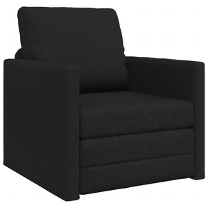 Divano Letto 2 in 1 Nero 74x77x81 cm Tessuto