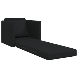 Divano Letto 2 in 1 Nero 74x77x81 cm Tessuto