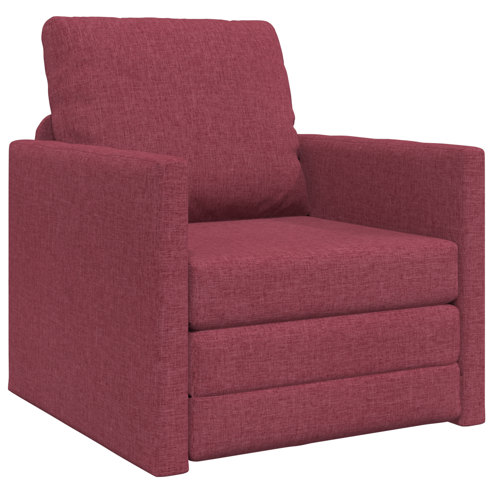 Sofa Letto 2-in-1 Rosso Borgogna 74x77x81 cm Tessuto