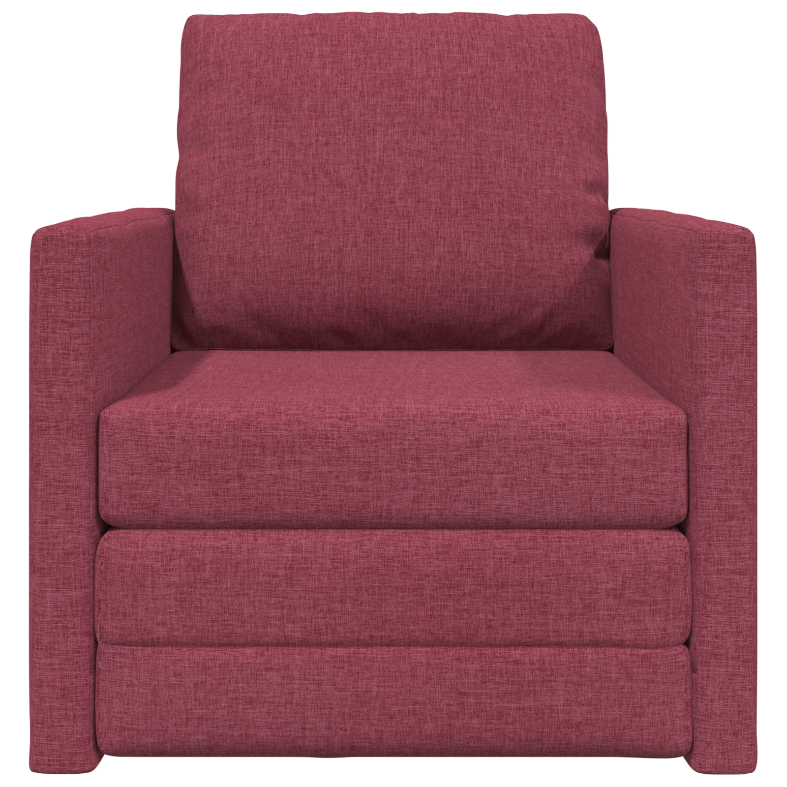 Sofa Letto 2-in-1 Rosso Borgogna 74x77x81 cm Tessuto
