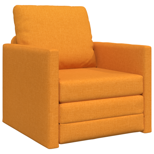 Divano Letto 2-in-1 Giallo Scuro 74x77x81 cm Tessuto