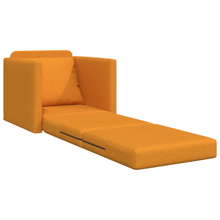Divano Letto 2-in-1 Giallo Scuro 74x77x81 cm Tessuto