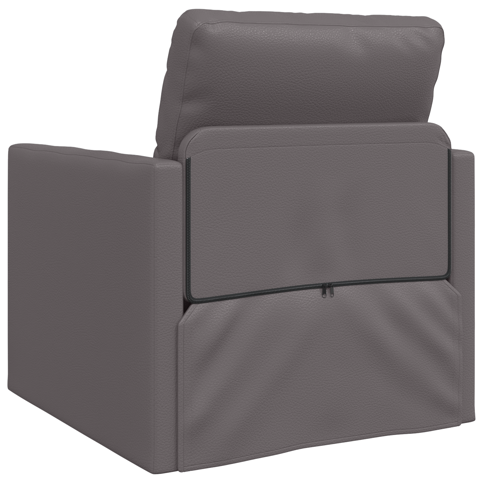 Divano Letto da Pavimento 2-in-1 Grigio 74x77x81 cm Pelle Sintetica