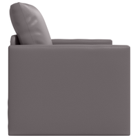 Divano Letto da Pavimento 2-in-1 Grigio 74x77x81 cm Pelle Sintetica