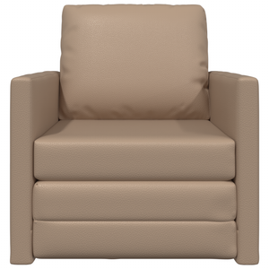 Divano letto vitaXL 2-in-1 Cappuccino 74x77x81 cm in pelle sintetica