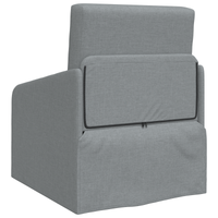 Divano Letto a Pavimento 2-in-1 Grigio Chiaro 65x80x83 cm Tessuto