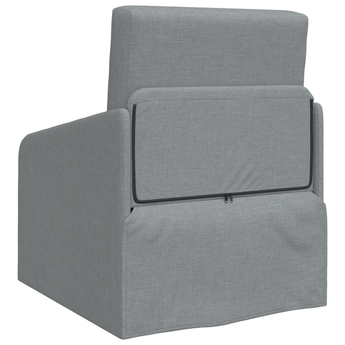 Divano Letto a Pavimento 2-in-1 Grigio Chiaro 65x80x83 cm Tessuto