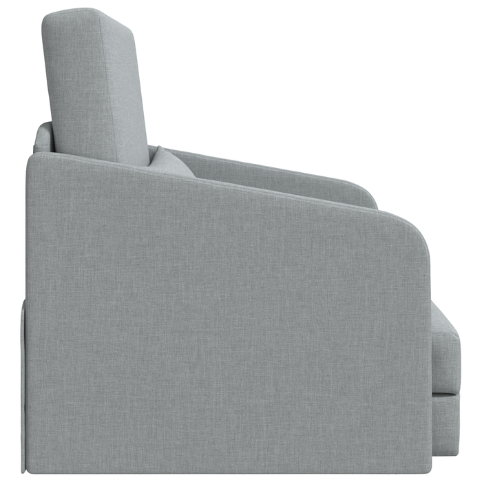 Divano Letto a Pavimento 2-in-1 Grigio Chiaro 65x80x83 cm Tessuto