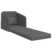 Divano Letto Pieghevole 2-in-1 Grigio Scuro 65x80x83 cm Tessuto