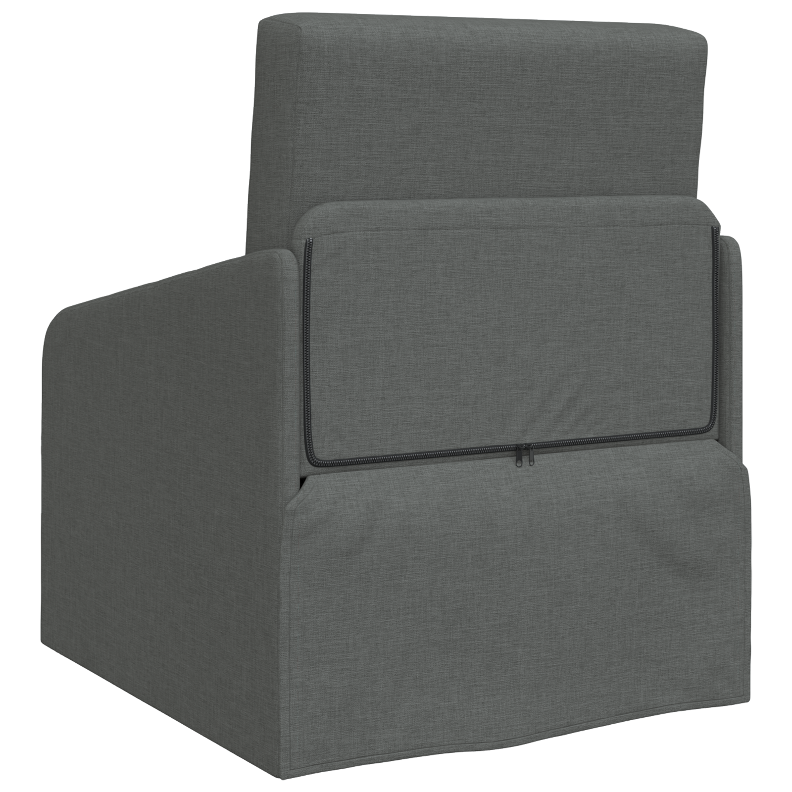 Divano Letto Pieghevole 2-in-1 Grigio Scuro 65x80x83 cm Tessuto