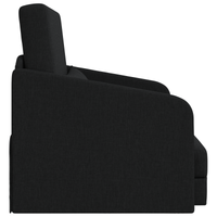 Divano Letto 2-in-1 Nero 65x80x83 cm Tessuto