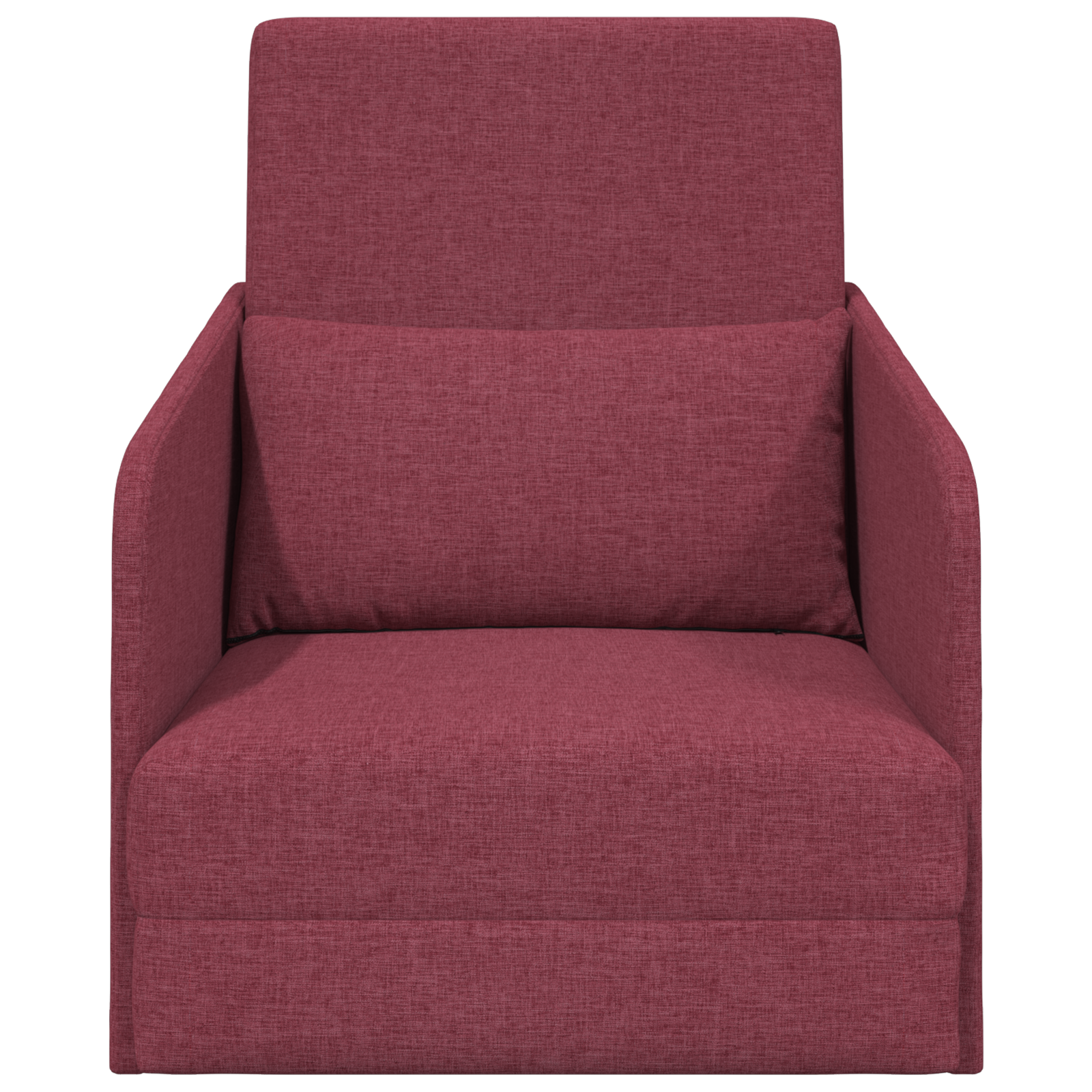 Divano letto a pavimento 2 in 1 rosso vino 65x80x83 cm tessuto
