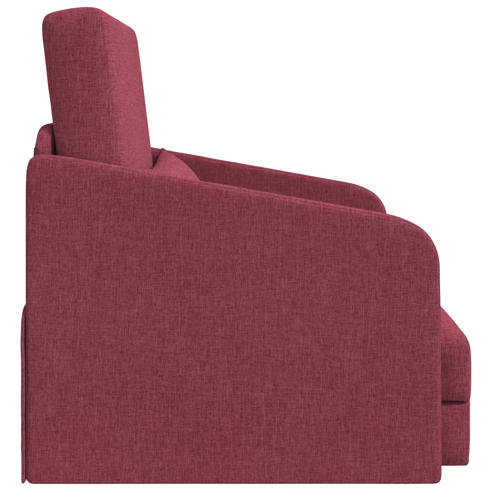 Divano letto a pavimento 2 in 1 rosso vino 65x80x83 cm tessuto