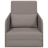 Divano Letto 2-in-1 Tortora 65x80x83 cm Tessuto