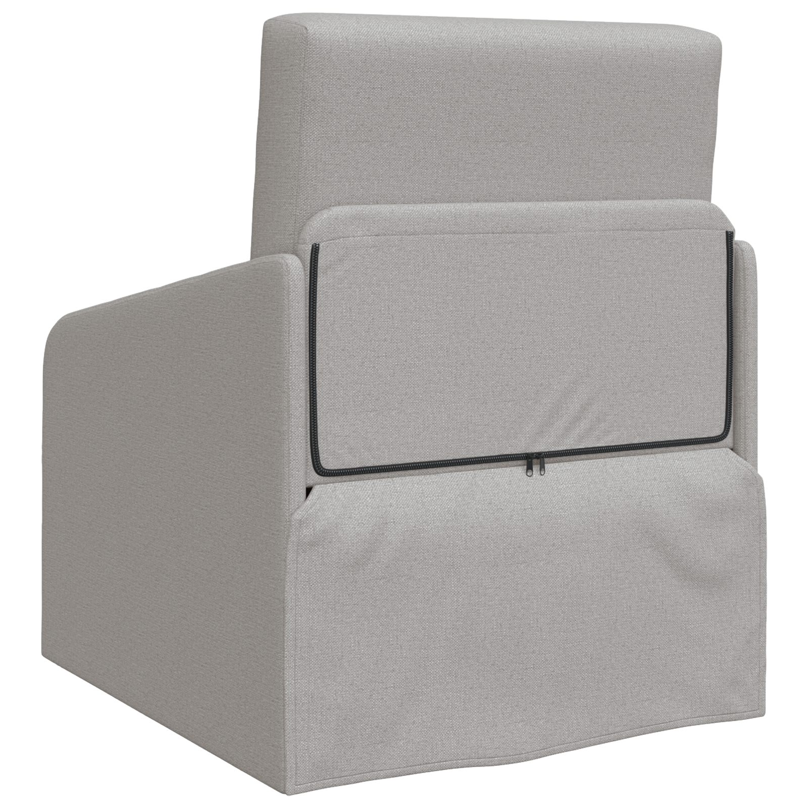 Divano Letto a Terra 2-in-1 Grigio Nuvola 65x80x83 cm Tessuto