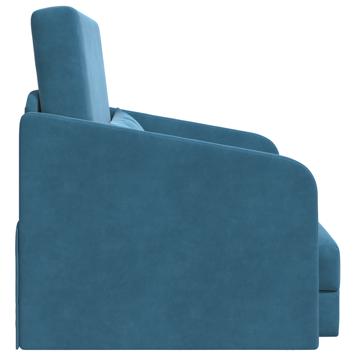 Divano Letto 2-in-1 Blu 65x80x83 cm Velluto