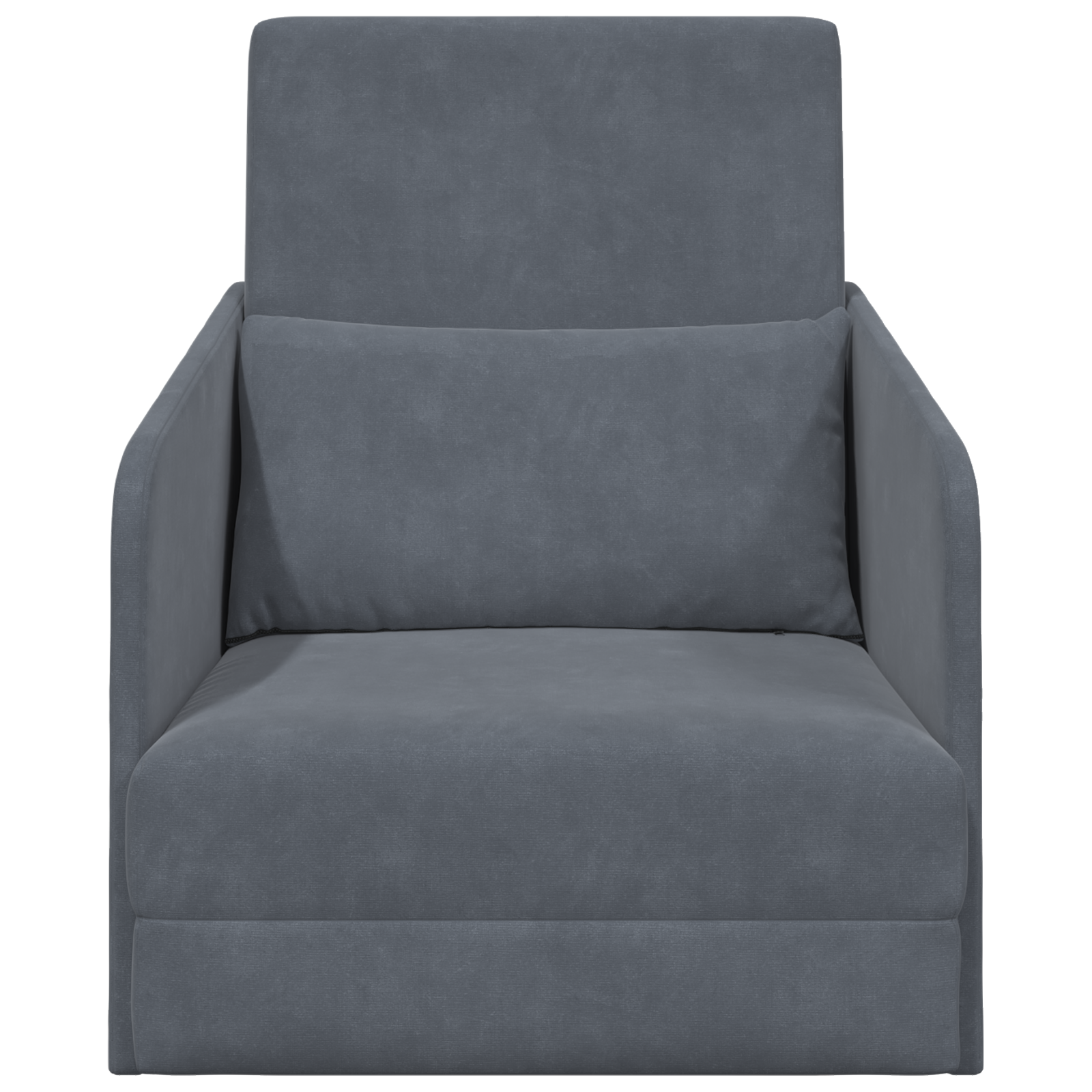 Divano Letto Pieghevole 2-in-1 Grigio Scuro 65x80x83 cm Velluto