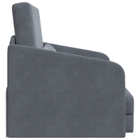 Divano Letto Pieghevole 2-in-1 Grigio Scuro 65x80x83 cm Velluto