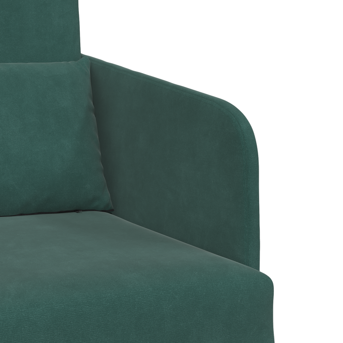 Divano Letto 2-in-1 Verde Scuro 65x80x83 cm Velluto