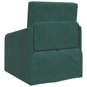 Divano Letto 2-in-1 Verde Scuro 65x80x83 cm Velluto