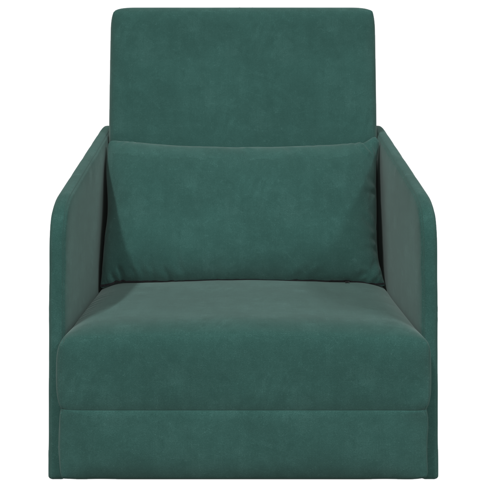 Divano Letto 2-in-1 Verde Scuro 65x80x83 cm Velluto