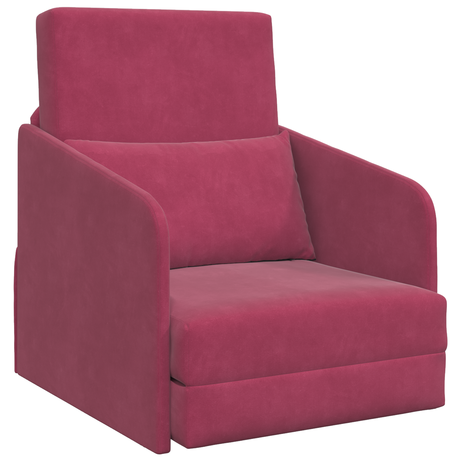 Divano Letto 2-in-1 Bordeaux 65x80x83 cm Velluto