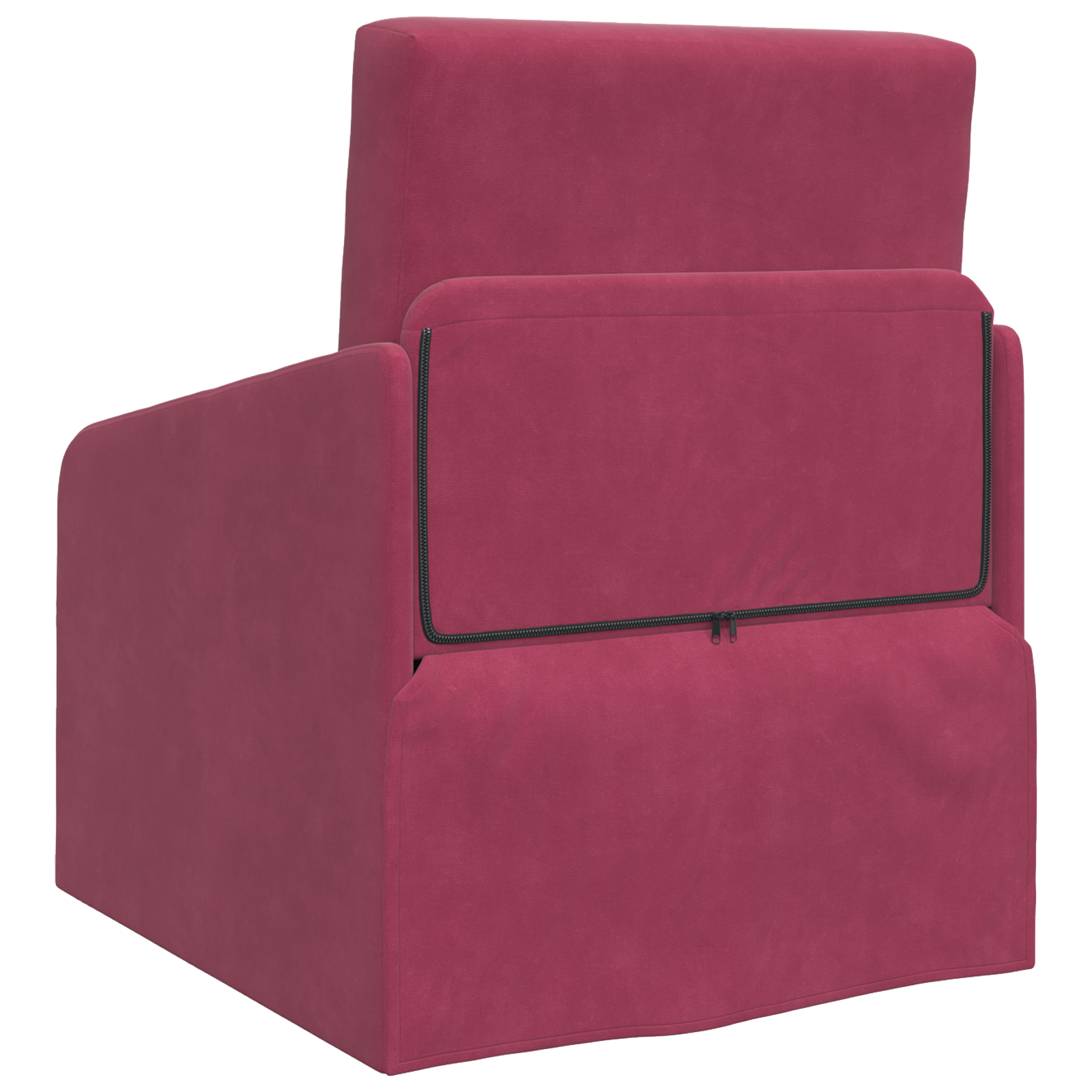Divano Letto 2-in-1 Bordeaux 65x80x83 cm Velluto