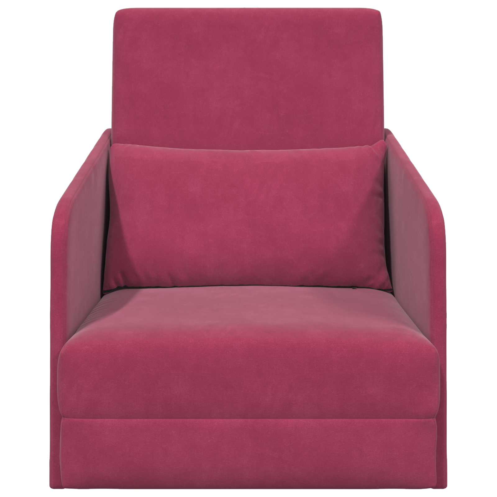 Divano Letto 2-in-1 Bordeaux 65x80x83 cm Velluto