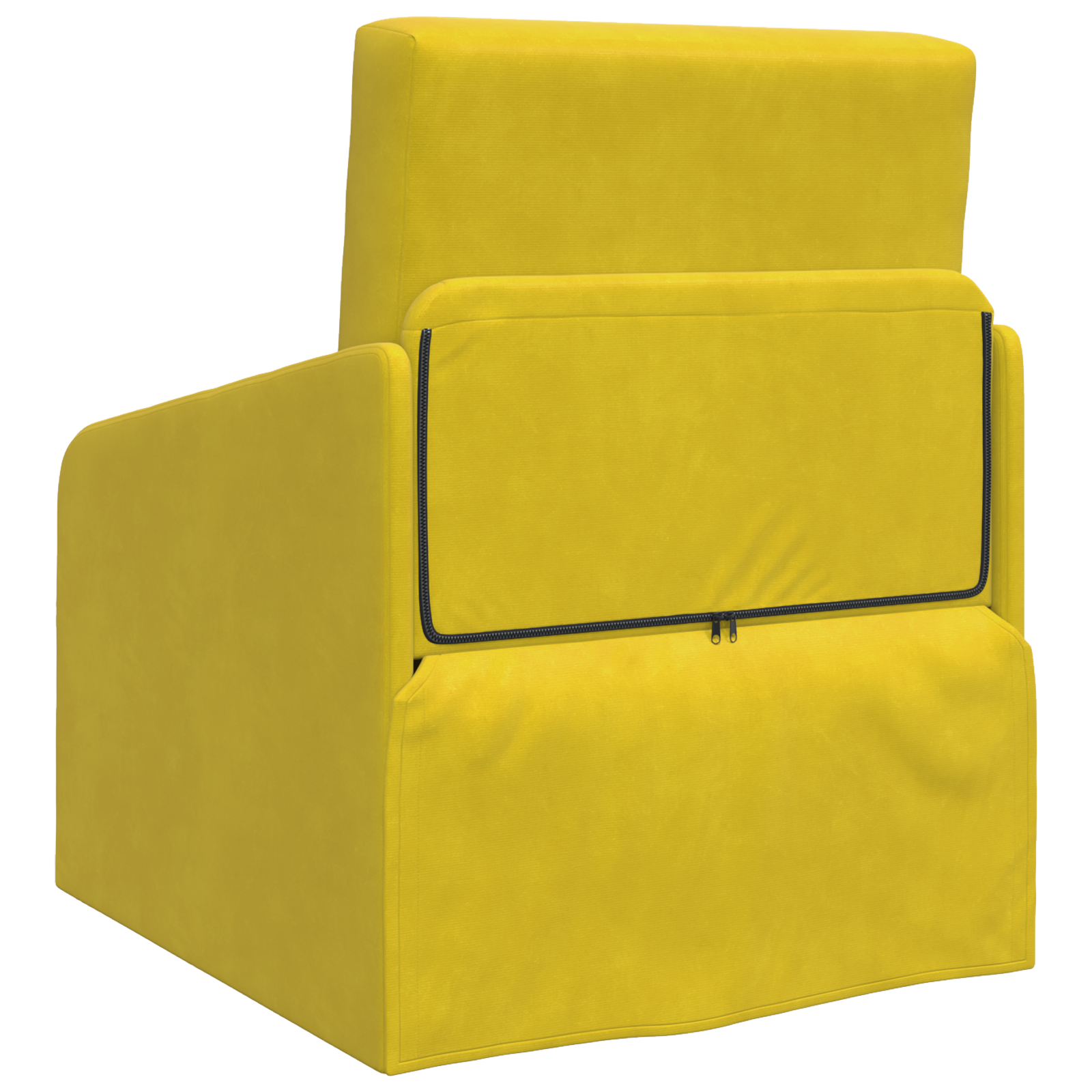 Divano Letto a Terra 2 in 1 Giallo 65x80x83 cm Velur