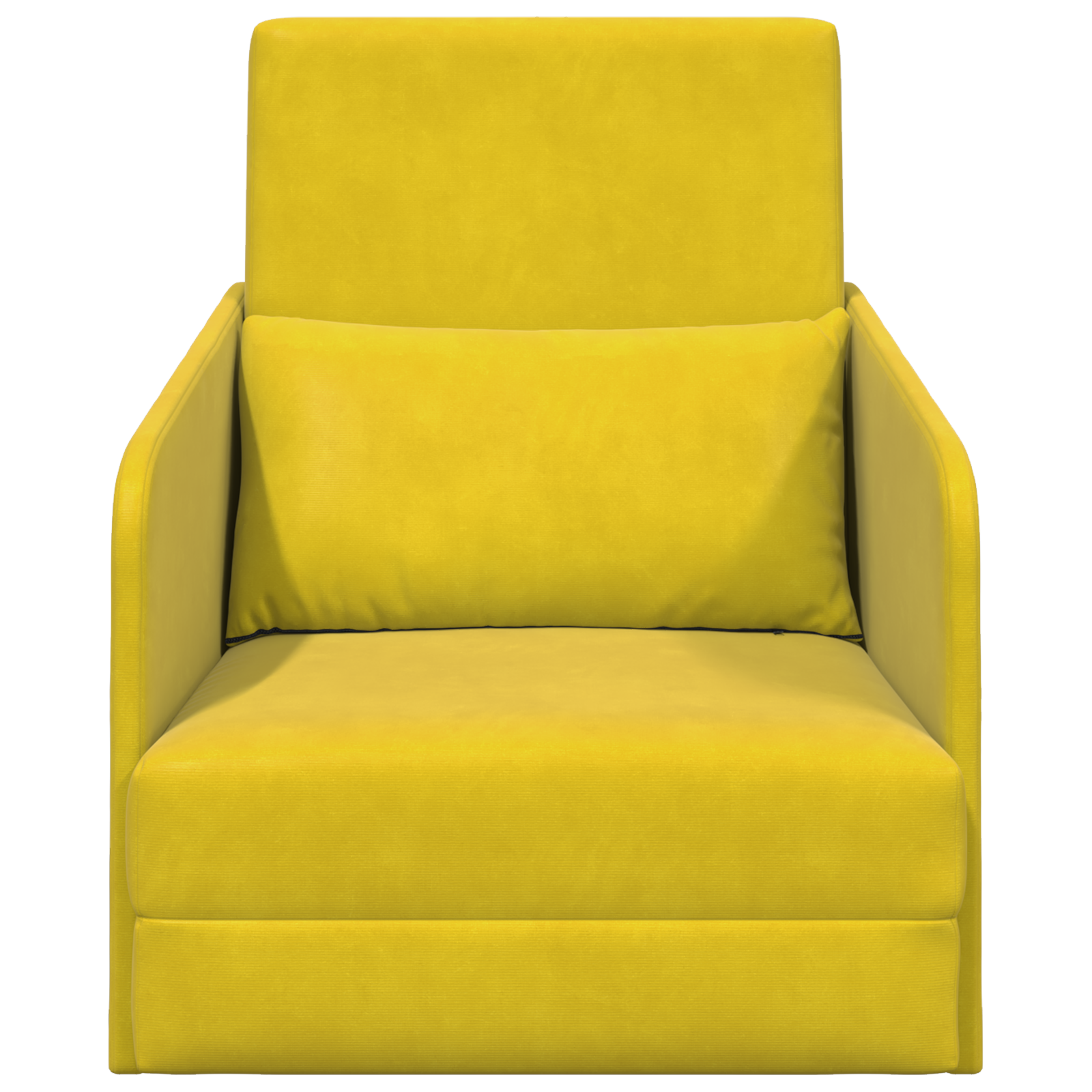 Divano Letto a Terra 2 in 1 Giallo 65x80x83 cm Velur