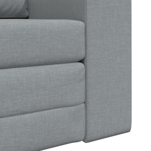 Divano Letto 2-in-1 Grigio Chiaro 98x71x83 cm Tessuto
