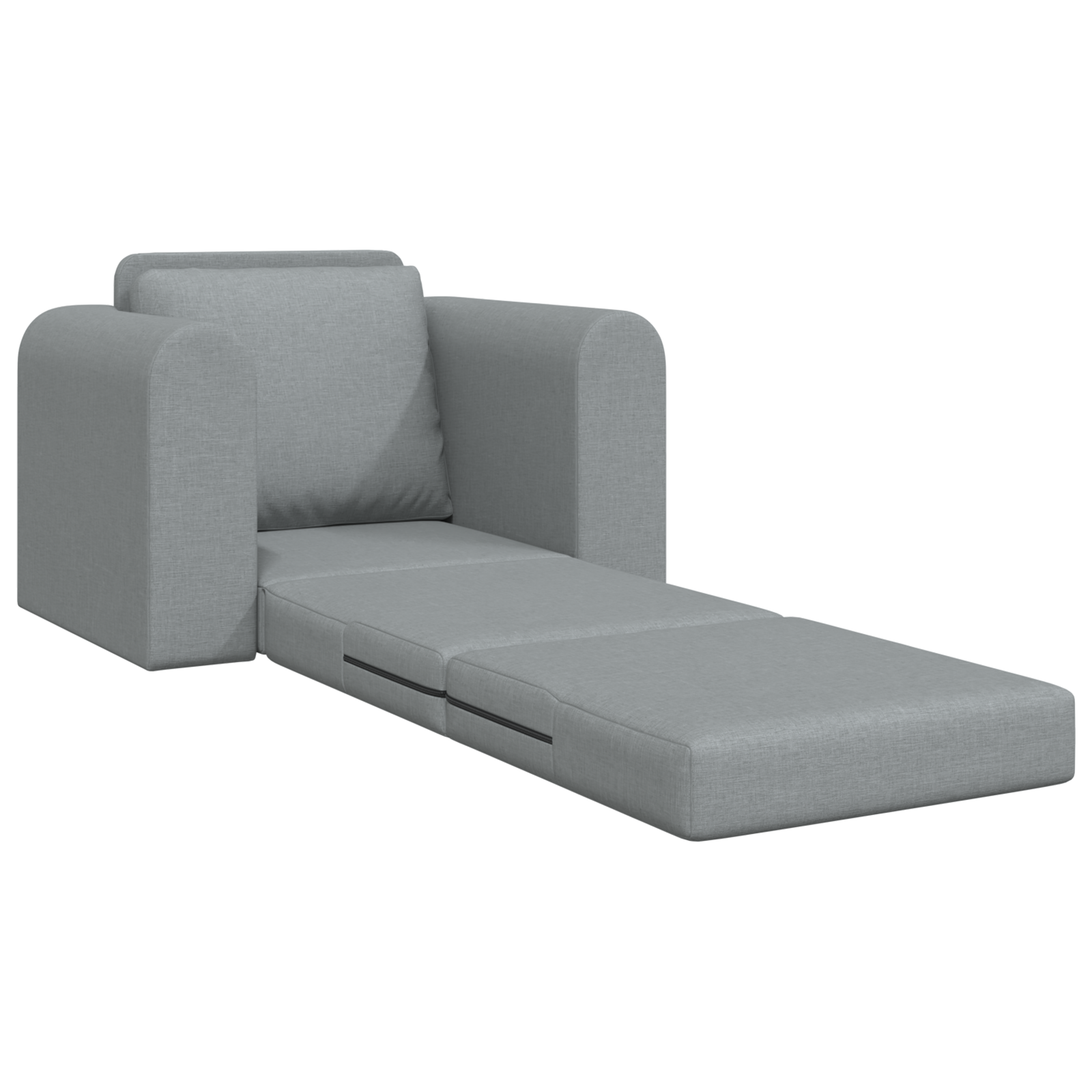 Divano Letto 2-in-1 Grigio Chiaro 98x71x83 cm Tessuto
