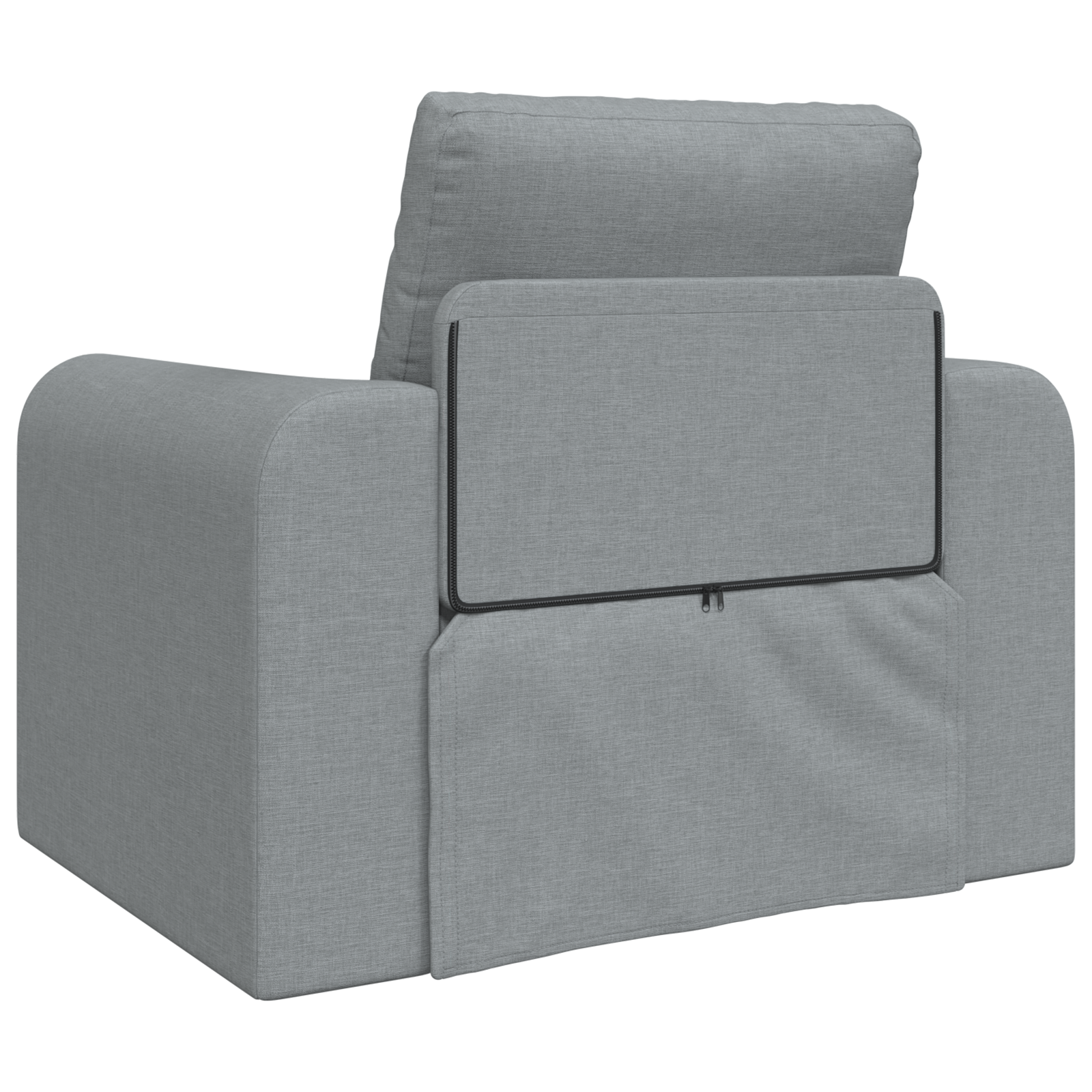Divano Letto 2-in-1 Grigio Chiaro 98x71x83 cm Tessuto