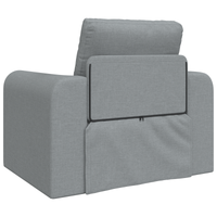 Divano Letto 2-in-1 Grigio Chiaro 98x71x83 cm Tessuto
