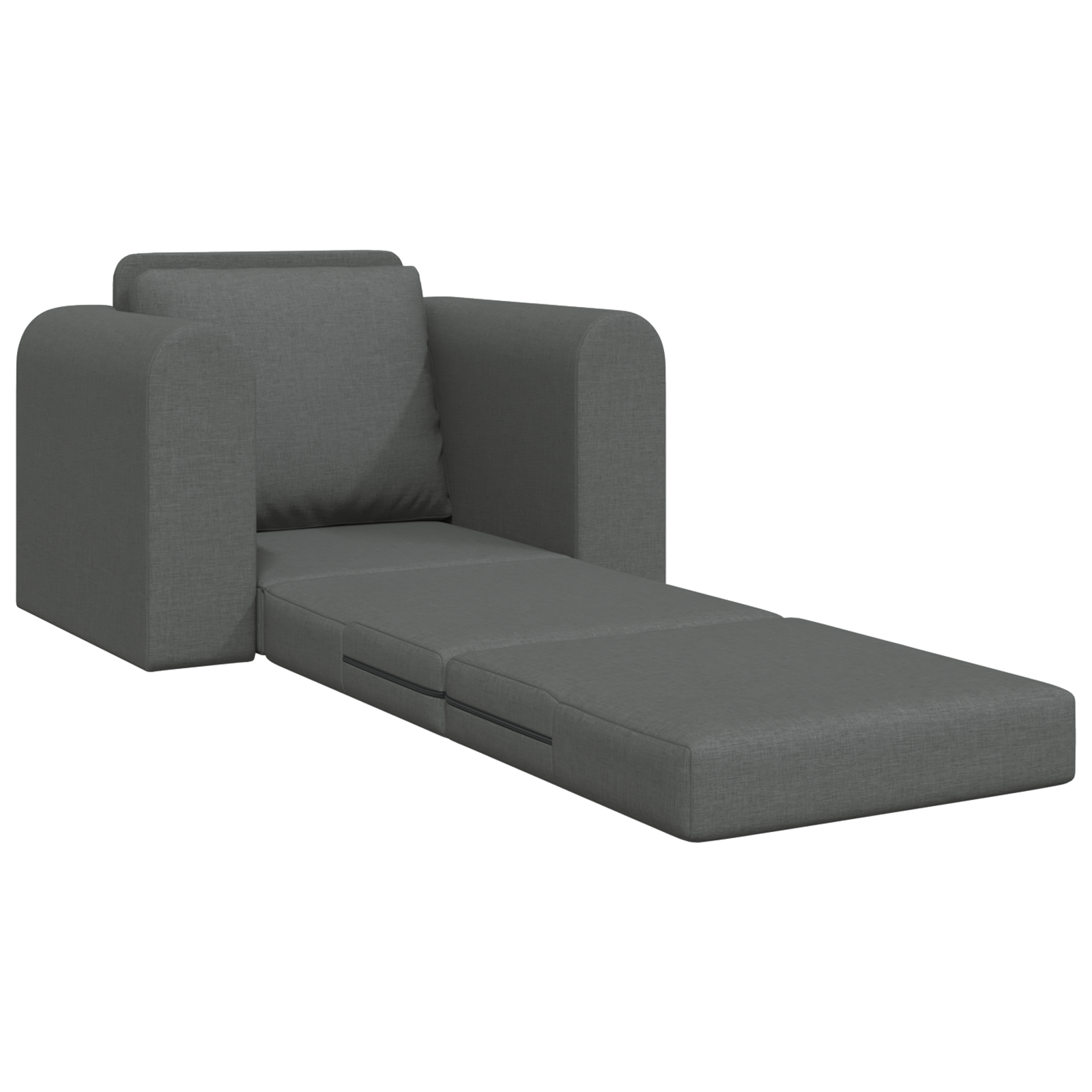 Divano Letto 2-in-1 Grigio Scuro 98x71x83 cm Tessuto