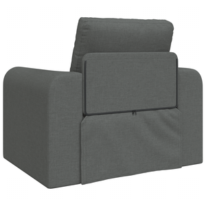 Divano Letto 2-in-1 Grigio Scuro 98x71x83 cm Tessuto