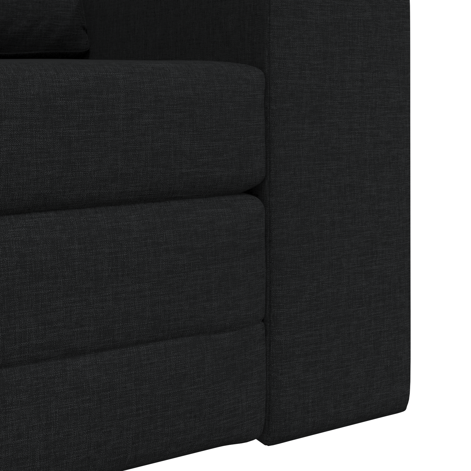 Divano Letto 2-in-1 Nero 98x71x83 cm in Tessuto