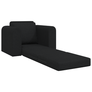 Divano Letto 2-in-1 Nero 98x71x83 cm in Tessuto