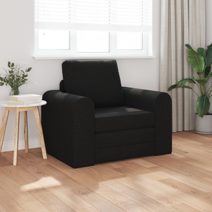 Divano Letto 2-in-1 Nero 98x71x83 cm in Tessuto
