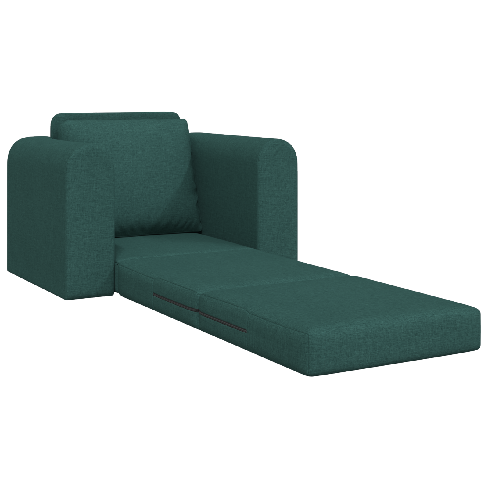 Divano Letto a Pavimento 2-in-1 Verde Scuro 98x71x83 cm Tessuto