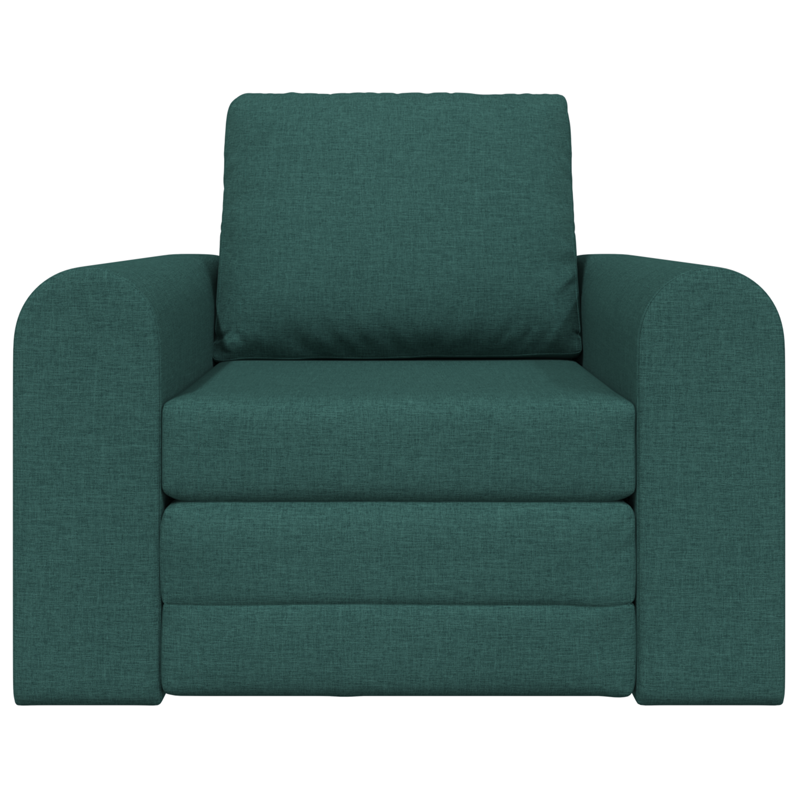 Divano Letto a Pavimento 2-in-1 Verde Scuro 98x71x83 cm Tessuto