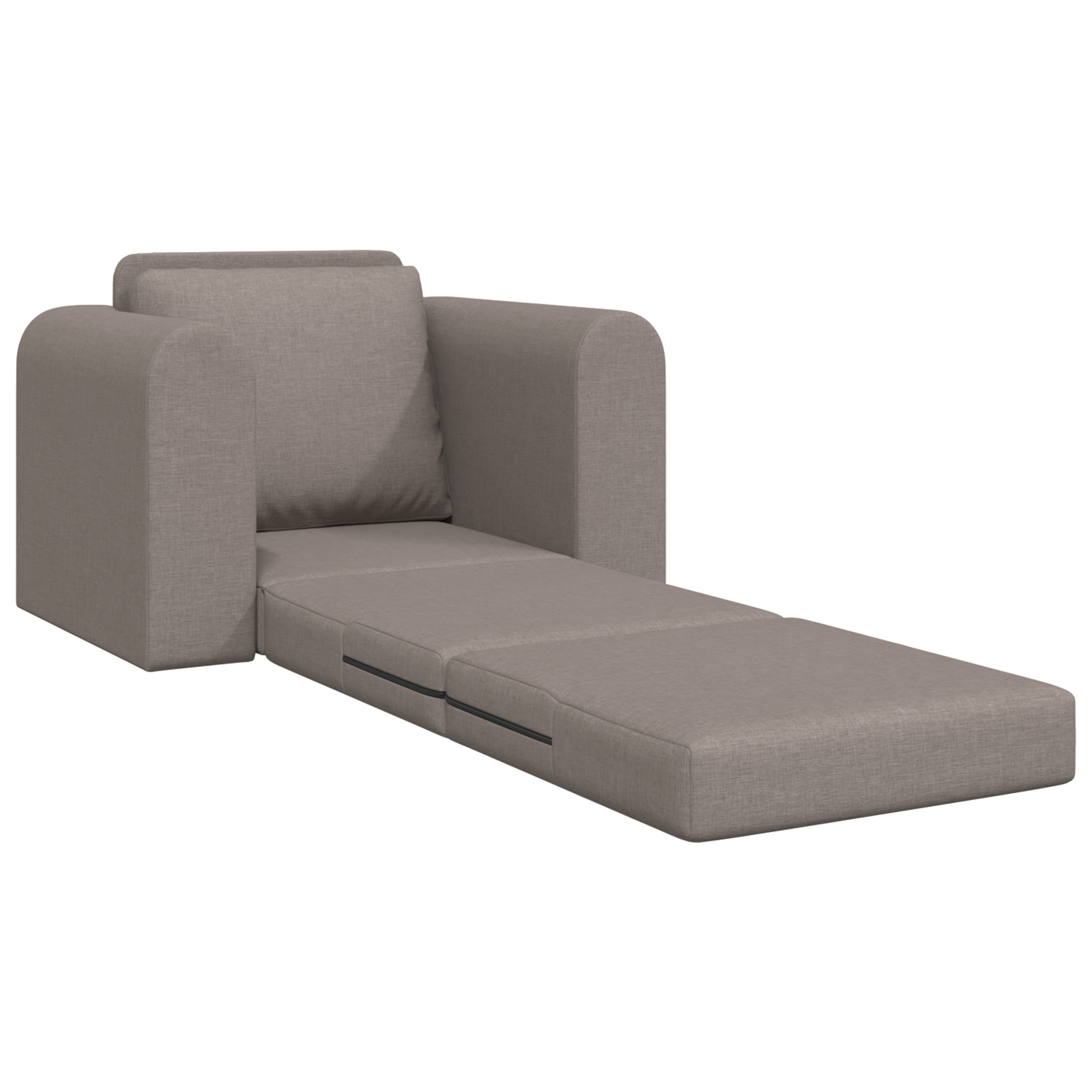 Divano Letto a Pavimento 2-in-1 Tortora 98x71x83 cm Tessuto
