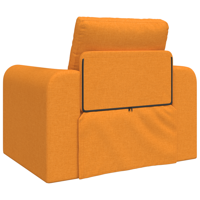 Divano Letto a Terra 2-in-1 Giallo Scuro 98x71x83 cm Tessuto