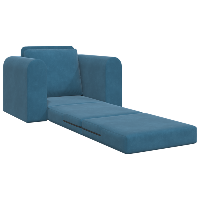 Divano Letto 2 in 1 Blu 98x71x83 cm