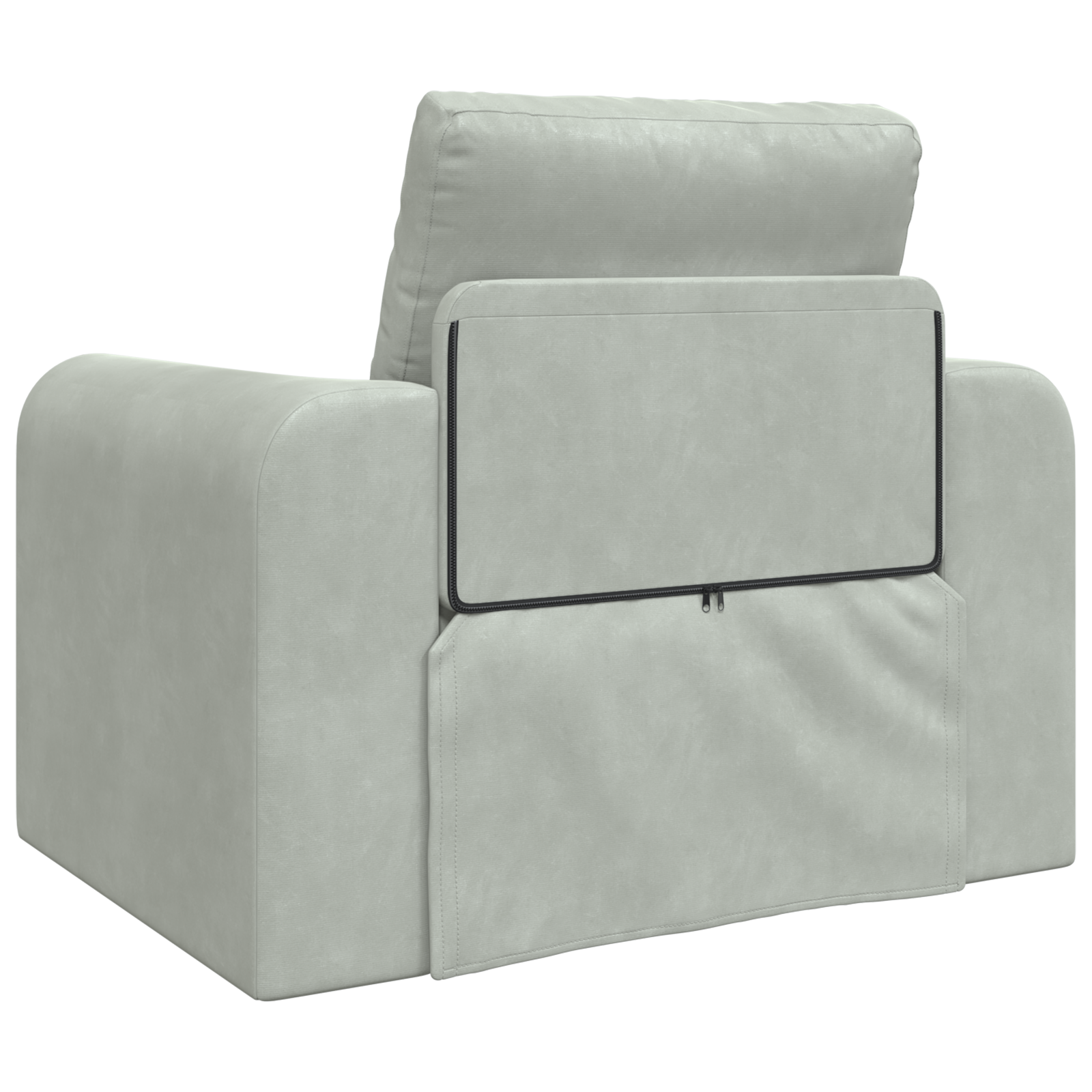 Divano Letto 2-in-1 Grigio Chiaro 98x71x83 cm Velvet
