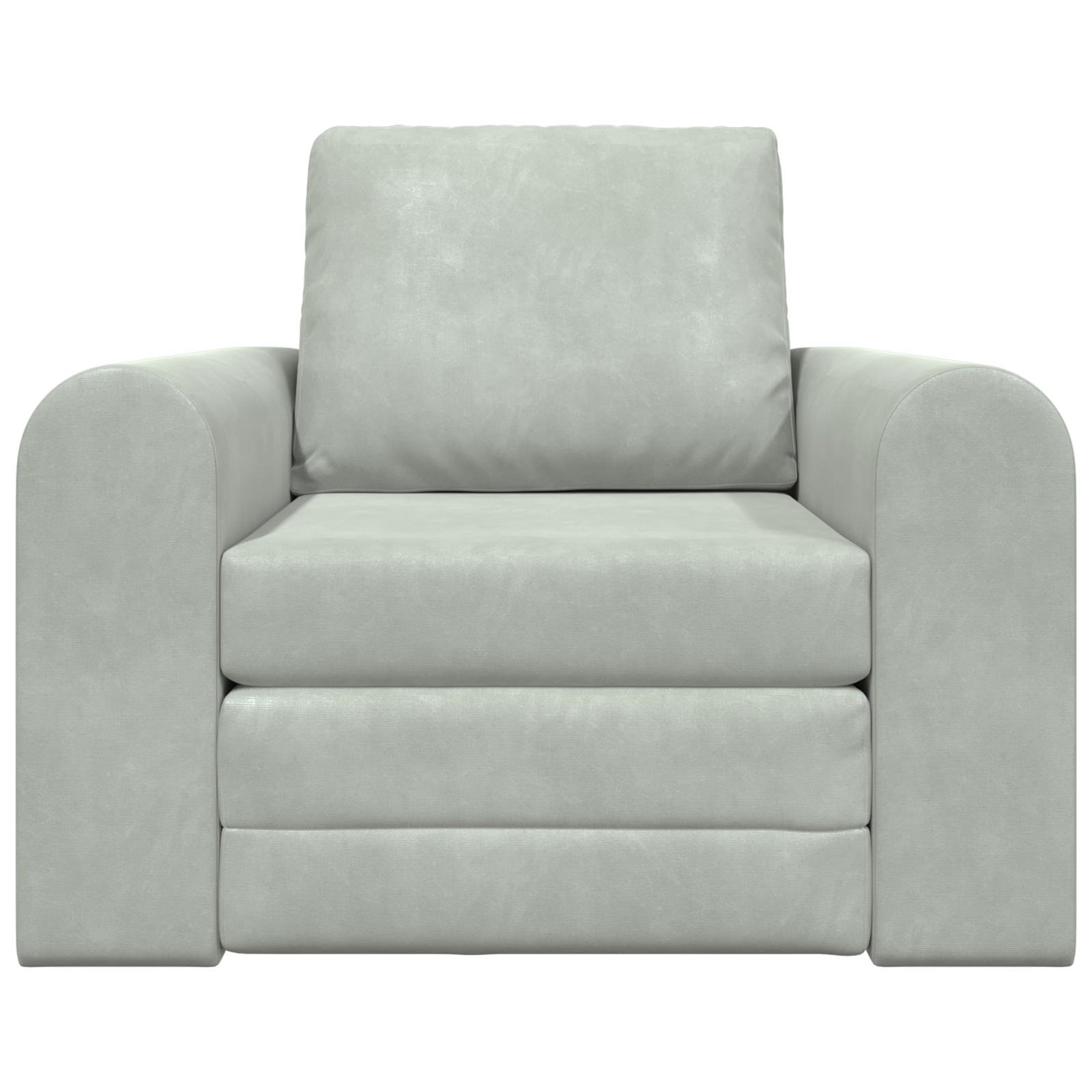 Divano Letto 2-in-1 Grigio Chiaro 98x71x83 cm Velvet