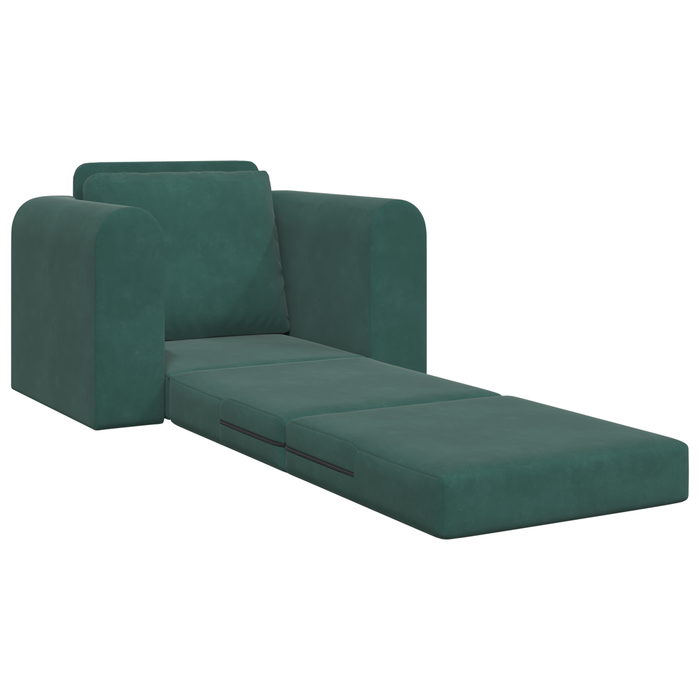 Divano Letto 2-in-1 Verde Scuro 98x71x83 cm