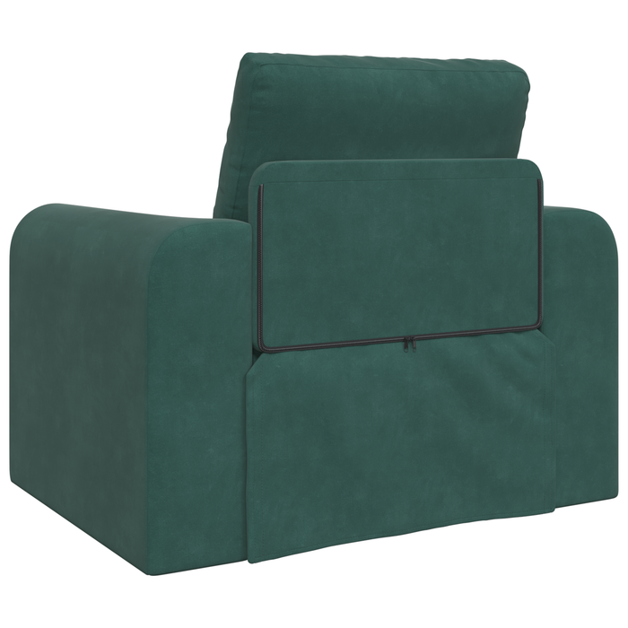 Divano Letto 2-in-1 Verde Scuro 98x71x83 cm
